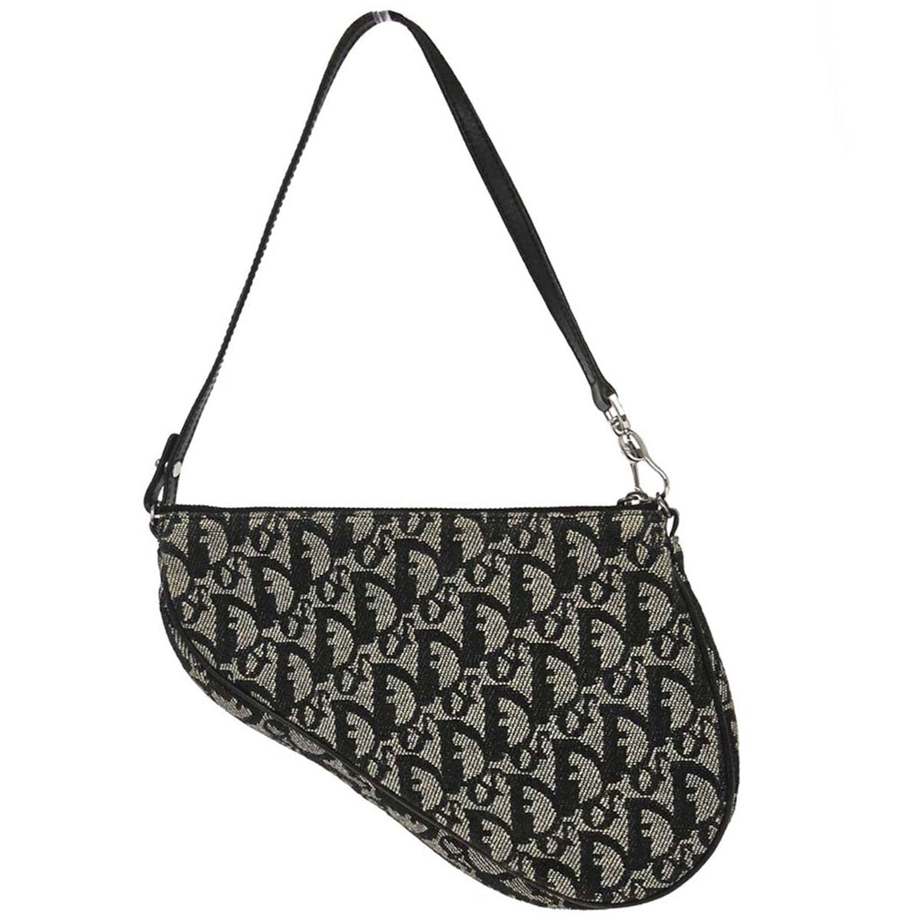 Christian Dior Black Trotter Saddle Handbag