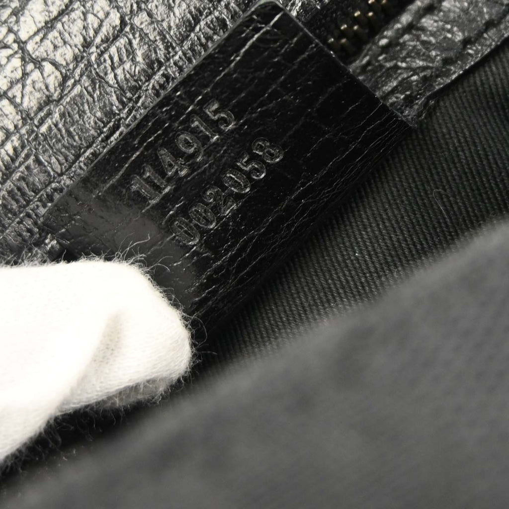 Gucci Black Horsebit GG Shoulder Bag