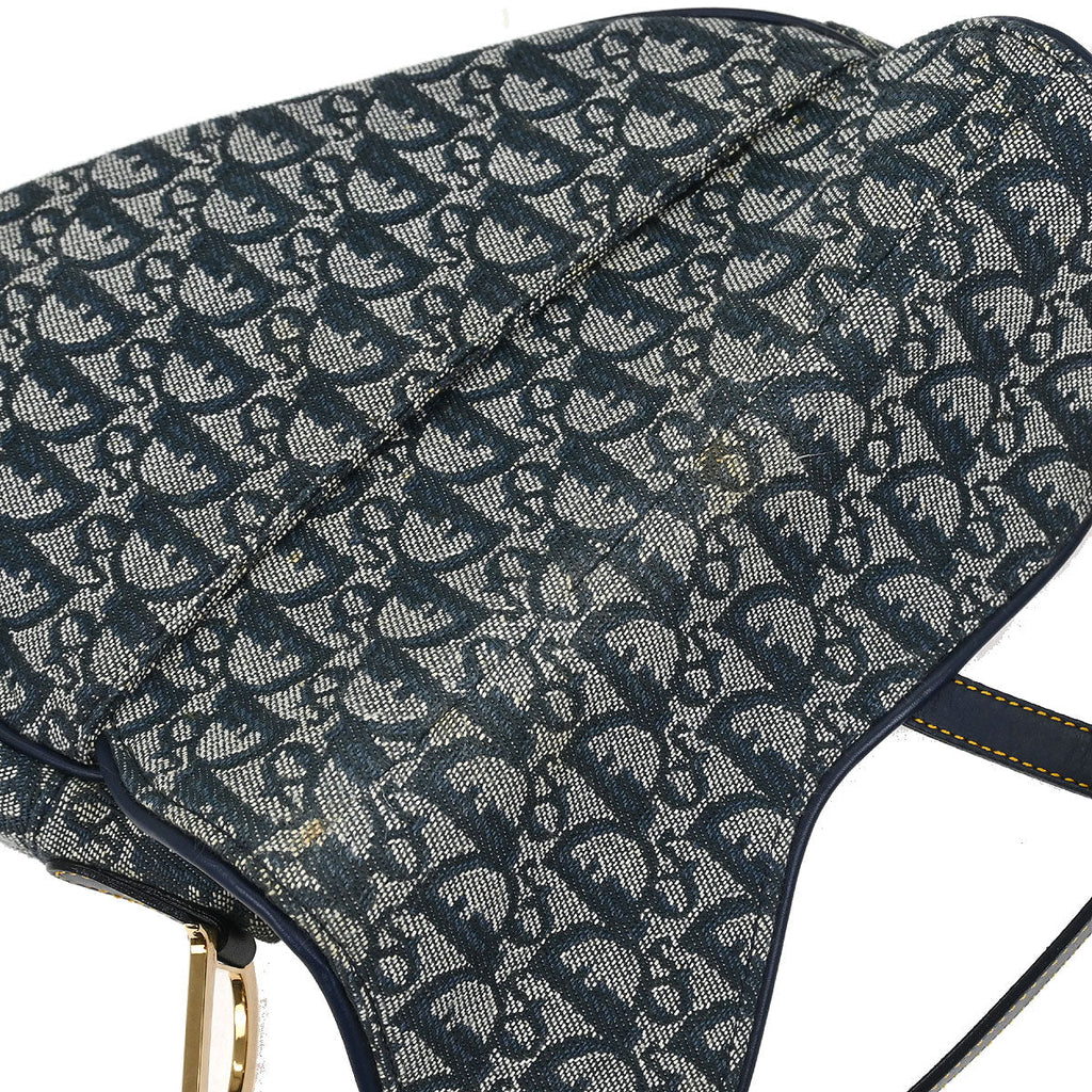 Christian Dior Navy Trotter Saddle Handbag