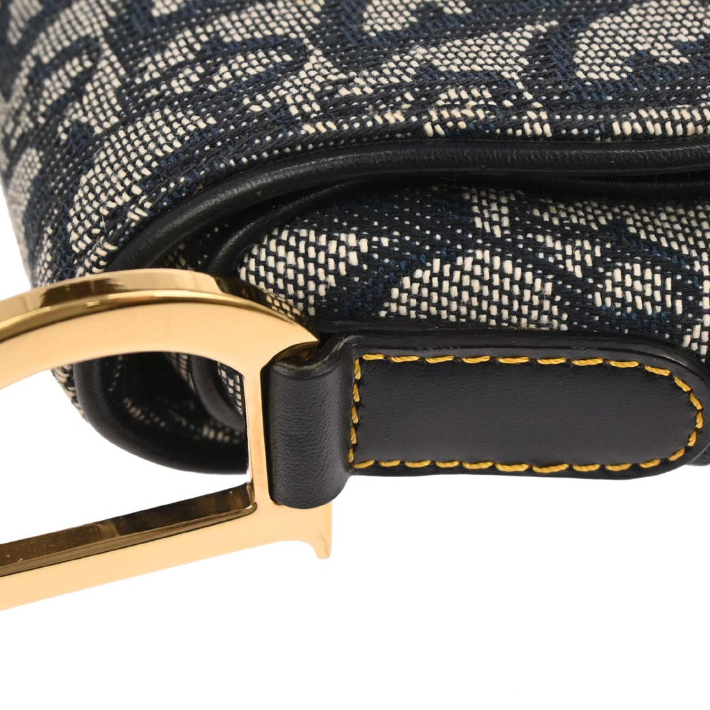 Christian Dior Navy Trotter Saddle Handbag