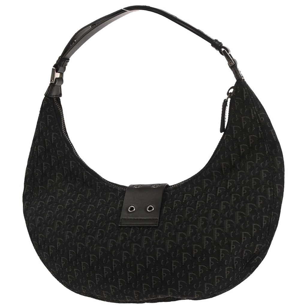 Christian Dior Black Canvas Street Chic Trotter Handbag