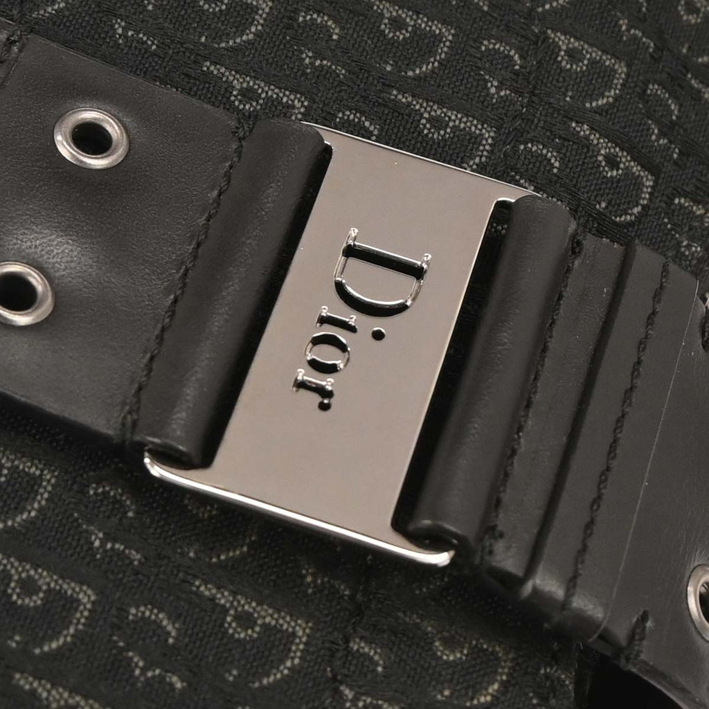 Christian Dior Black Canvas Street Chic Trotter Handbag