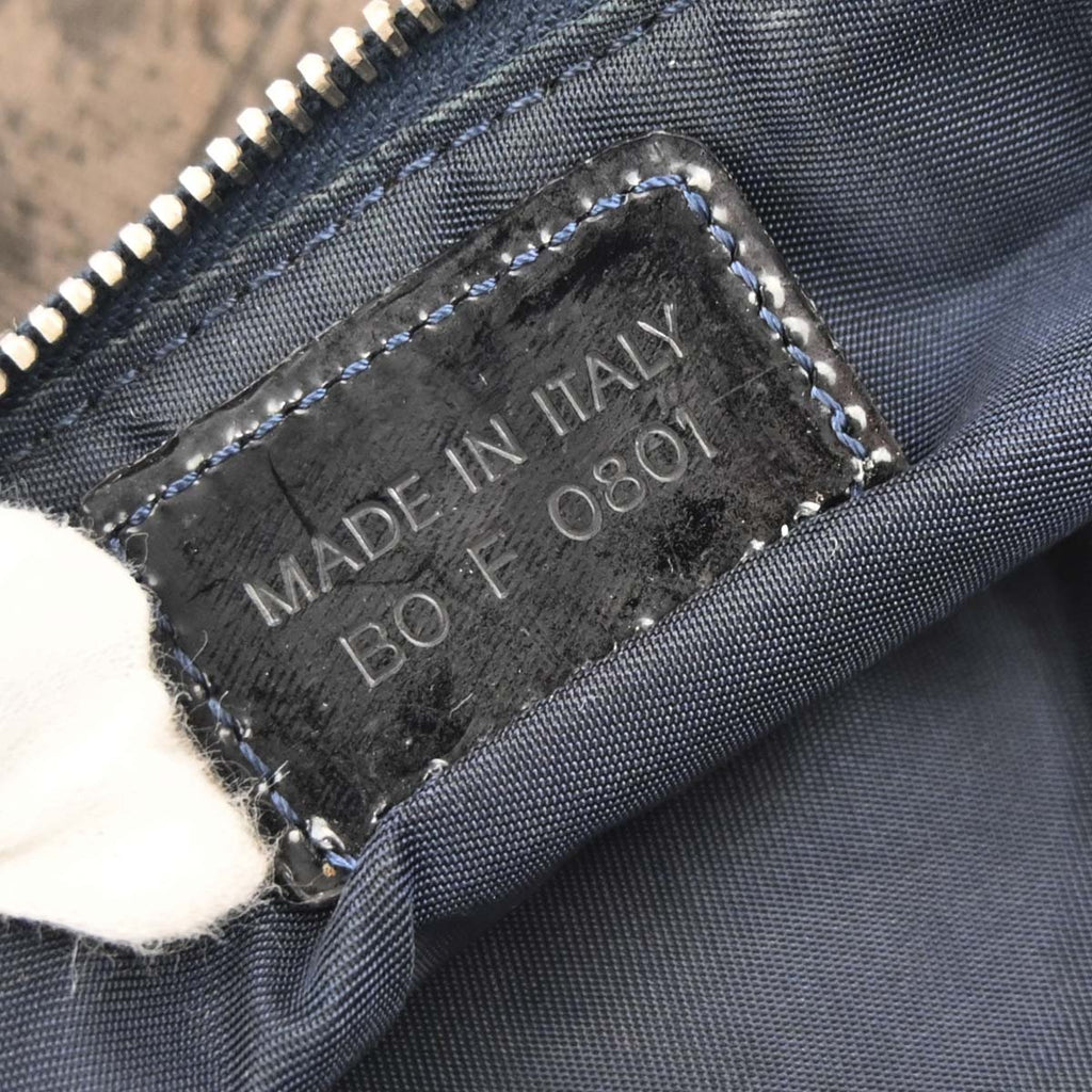 Christian Dior Blue Denim Print Saddle Handbag