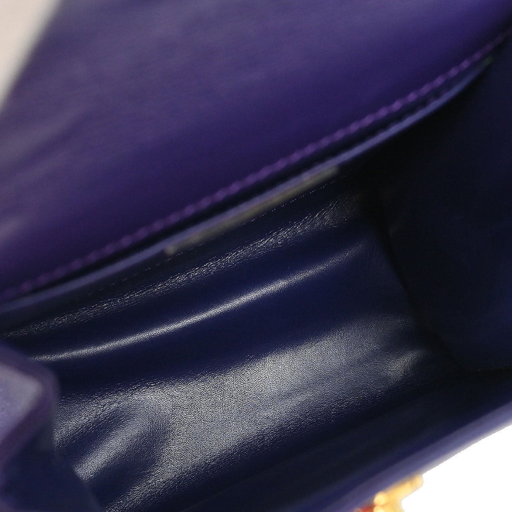 Celine Purple Leather Shoulder Bag