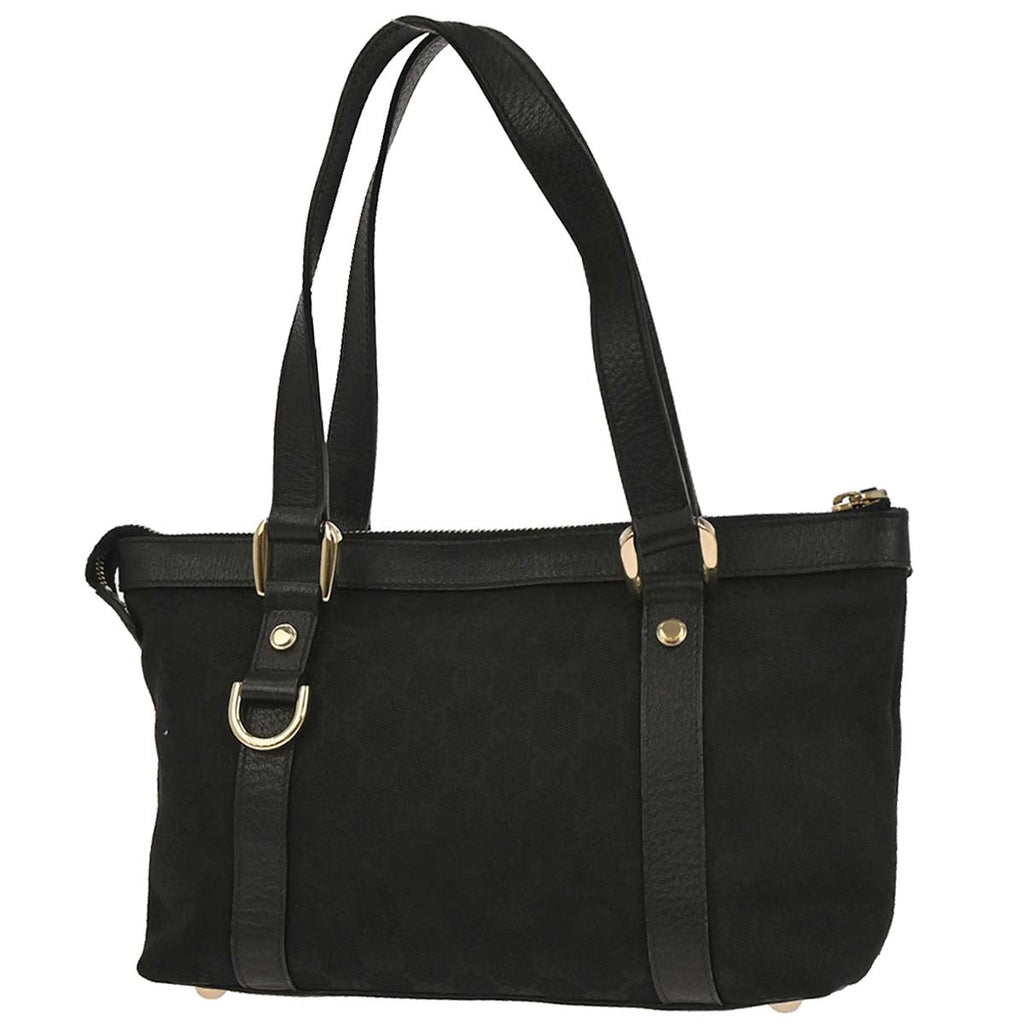 Gucci Black Canvas GG Handbag