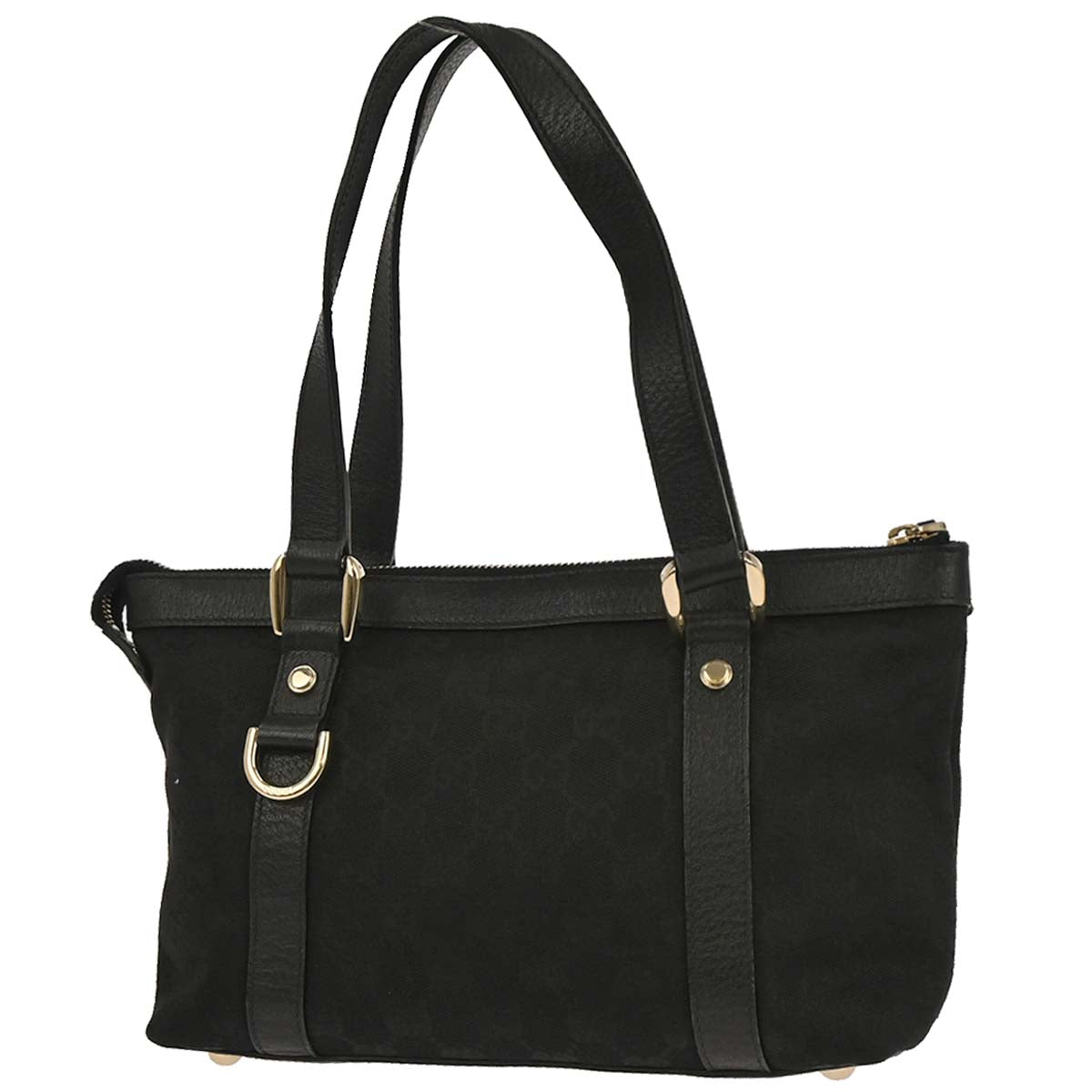 Gucci Black Canvas GG Handbag