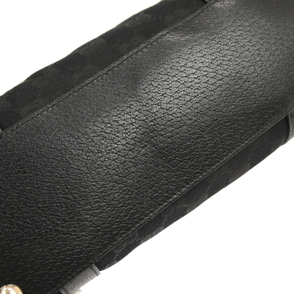 Gucci Black Canvas GG Handbag