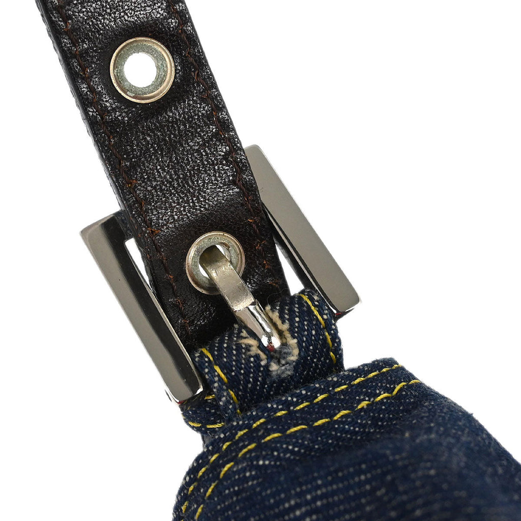 Fendi Navy Denim Baguette Handbag