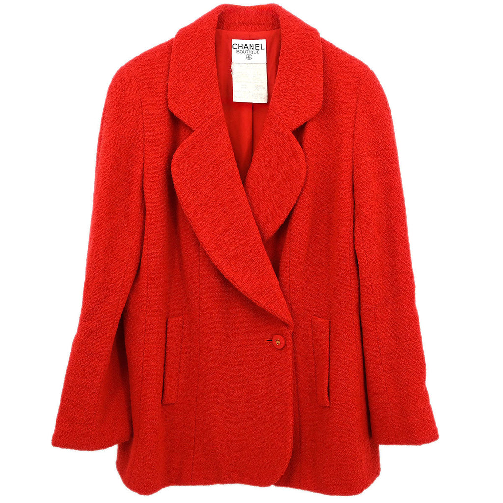 Chanel 1994 Double Breasted Jacket Red #44