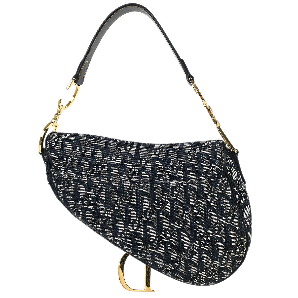 Christian Dior Navy Trotter Saddle Handbag