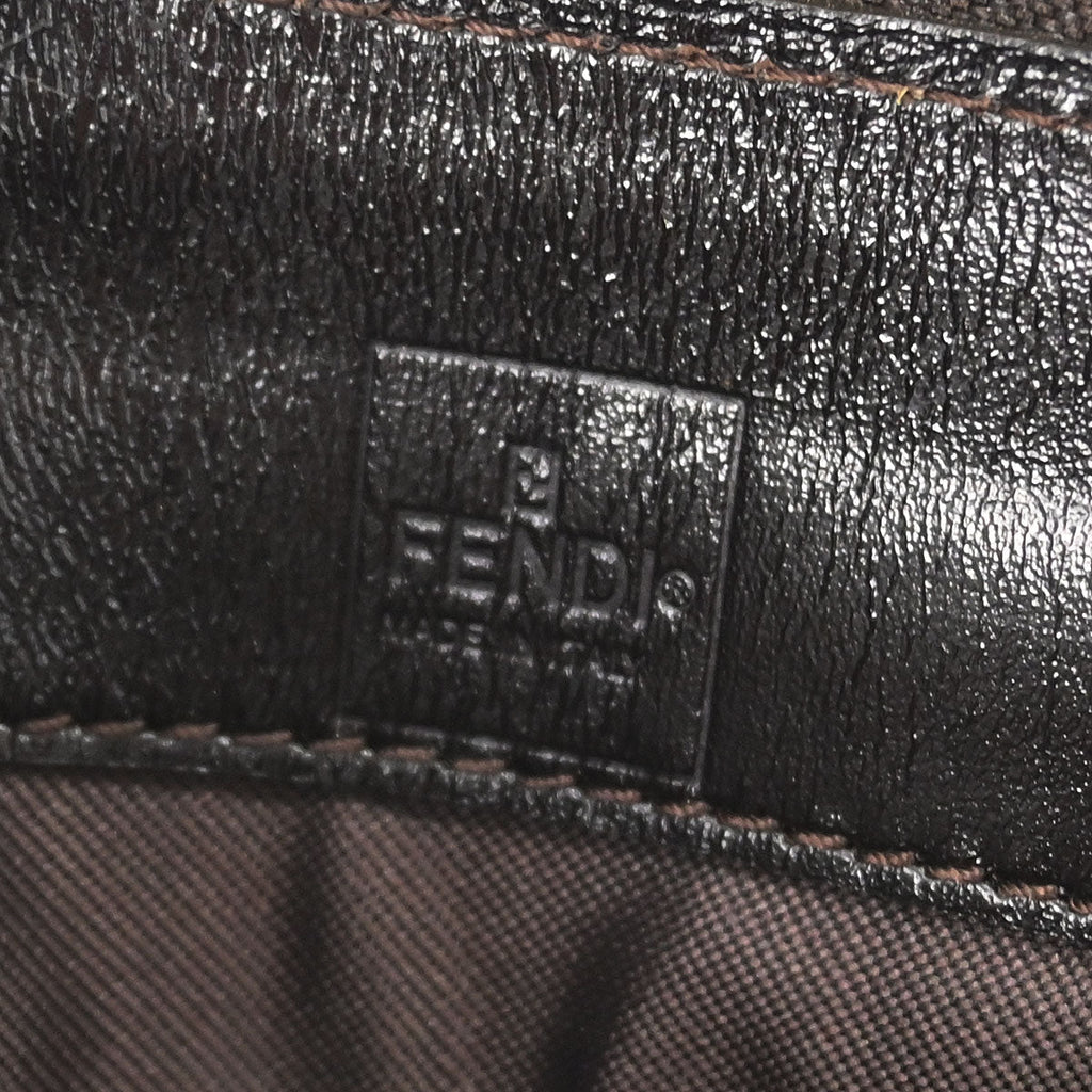 Fendi Beige Zucchino Zip Around Wallet