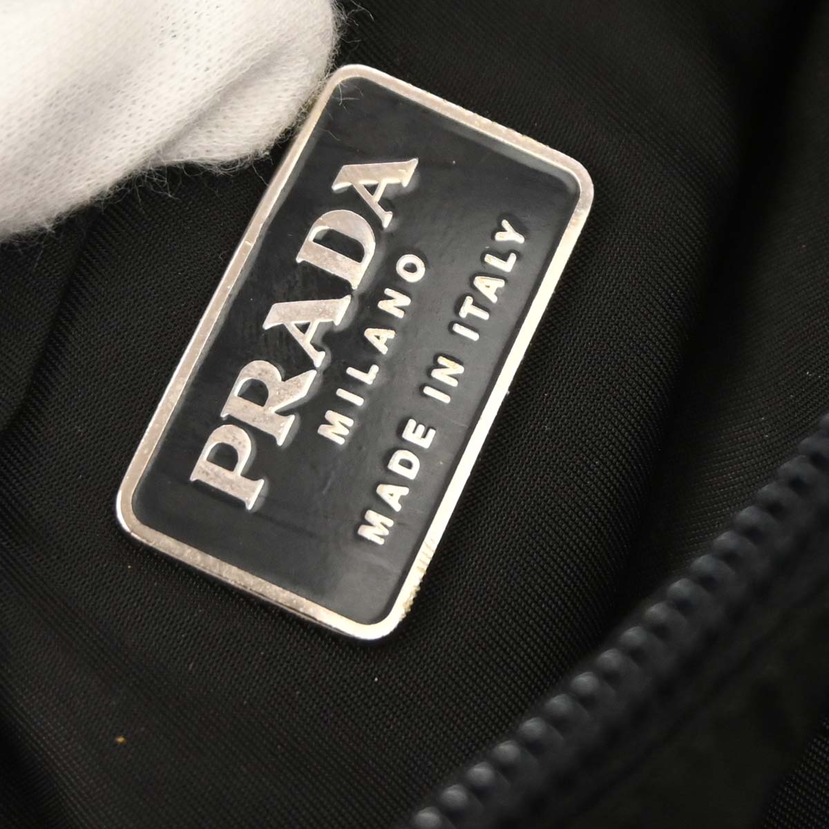 Prada Black Nylon Corset Waist Belt Bag