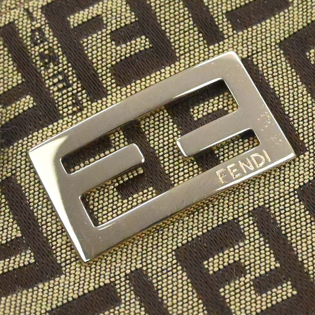 Fendi Brown Canvas Zucchino Tote Handbag