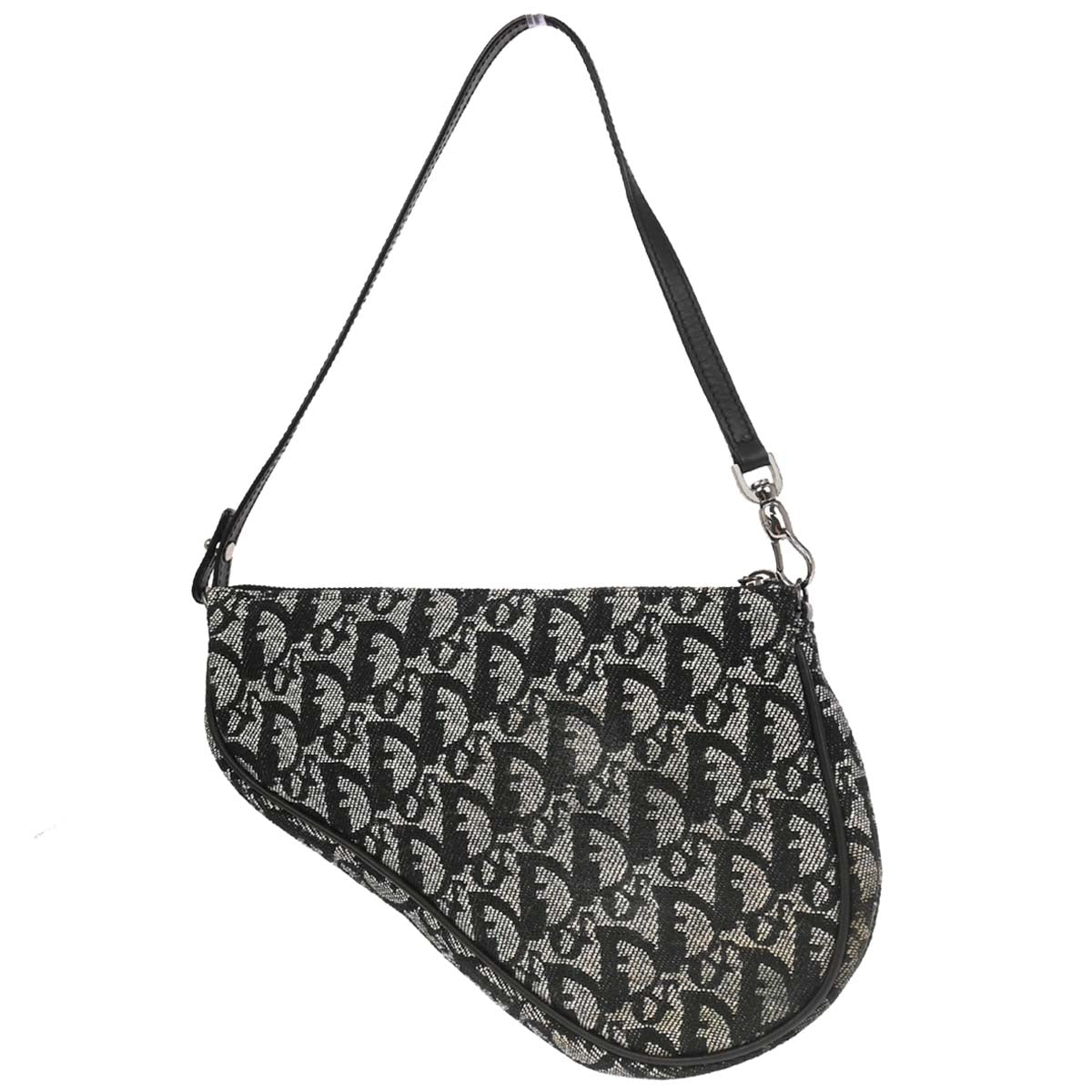 Christian Dior Black Trotter Saddle Handbag