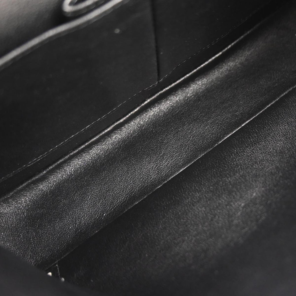 Chanel 2010-2011 Black Caviar Skin Medium Classic Double Flap Shoulder Bag