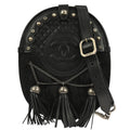 Chanel 2013-2014 Black Pony Hair Paris Edinburgh Saddle Bag Shoulder Bag