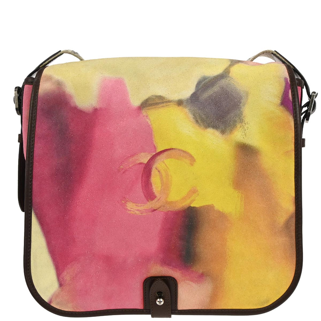Chanel 2014-2015 Multicolor Suede Flower Power Messenger Bag