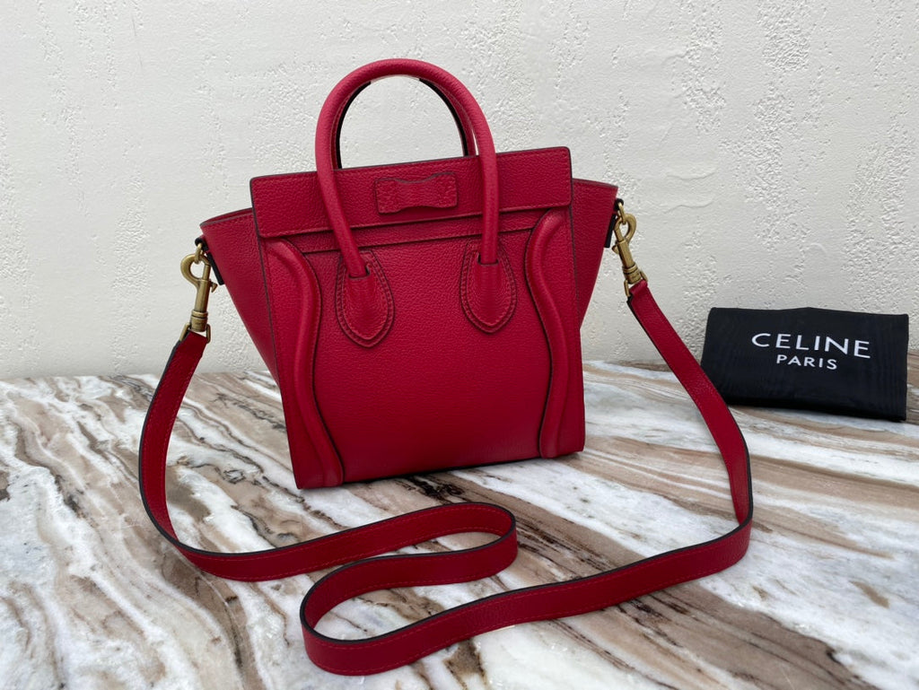 Top Quality Nano LuGucciage Bag In Drummed Red For WomLB 8in/20cmÃÂ 