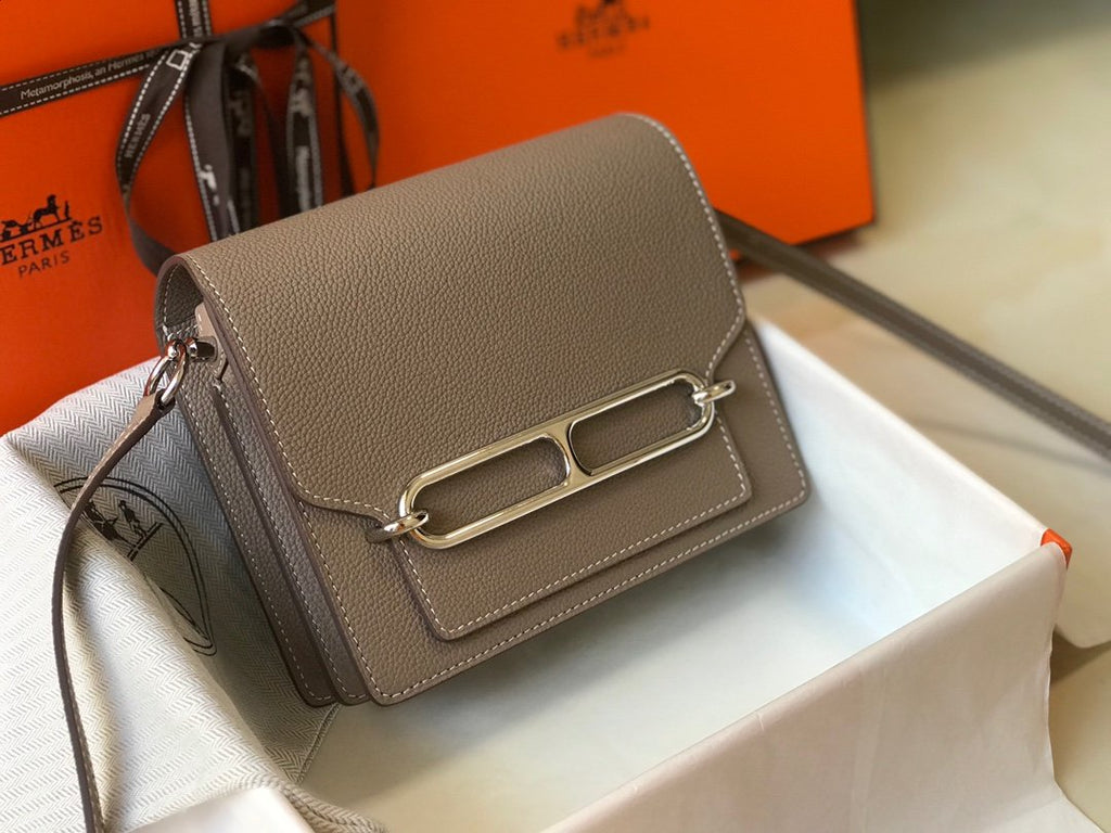 Mini Evercolor Sac Roulis 19 Grey For Women, Handbags, Shoulder Bags 7.5in/19cm
