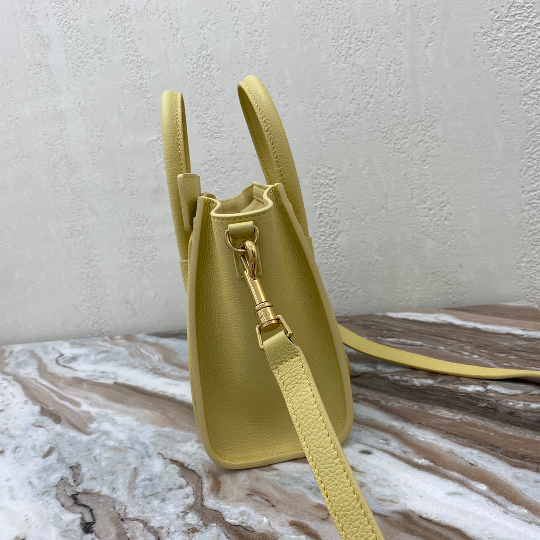Top Quality Nano LuGucciage Bag In Drummed Yellow For WomLB 8in/20cm