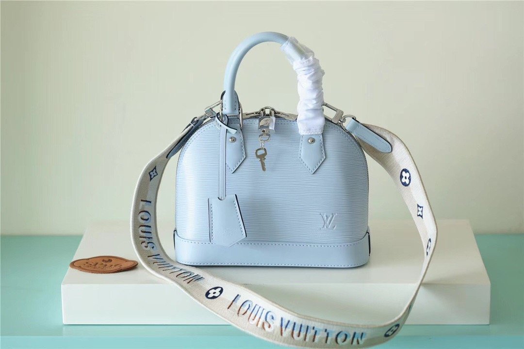 Louis Vuitton Alma Epi Light Blue For Women,  Shoulder And Crossbody Bags 23.5cm/9.3in Louis Vuitton