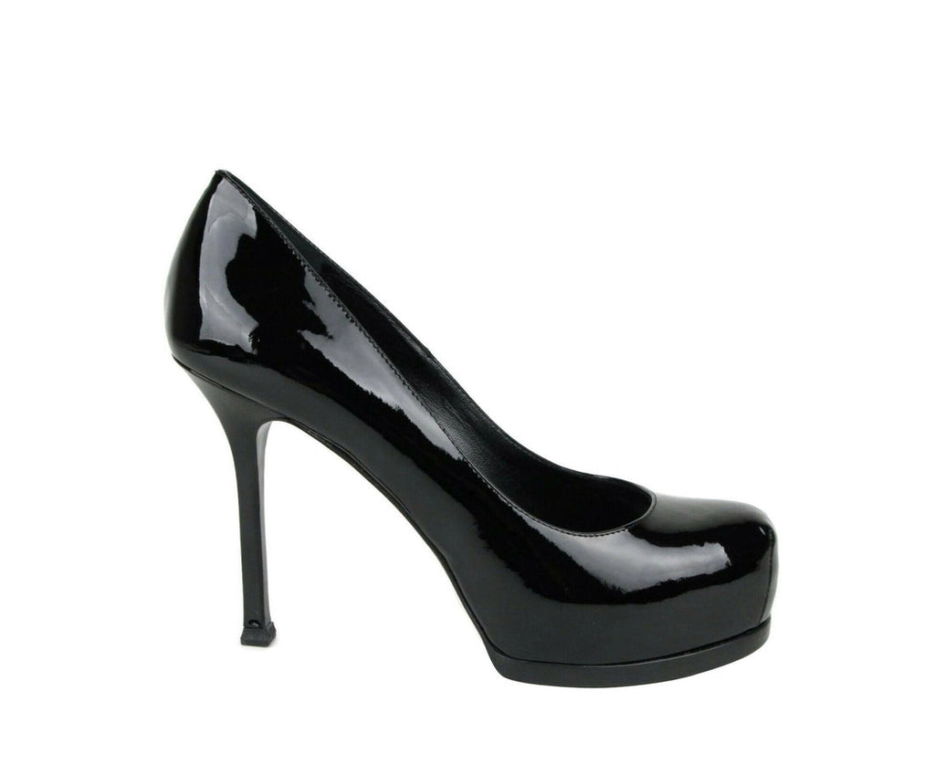 Saint Laurent Women's Black Patent Leather Tribtoo 80 Platform Pump 209947 1000