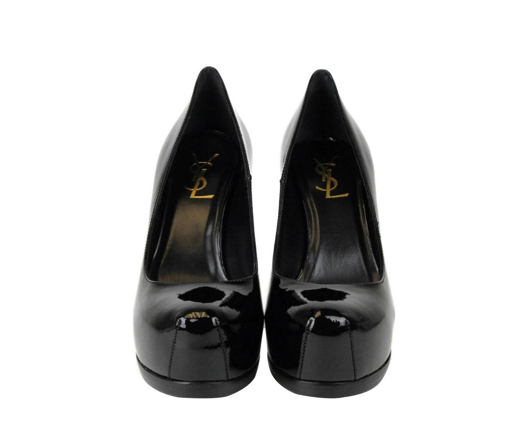 Saint Laurent Women's Black Patent Leather Tribtoo 80 Platform Pump 209947 1000