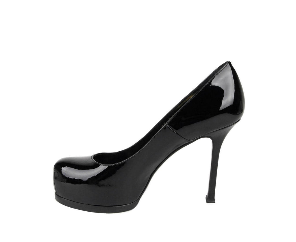 Saint Laurent Women's Black Patent Leather Tribtoo 80 Platform Pump 209947 1000