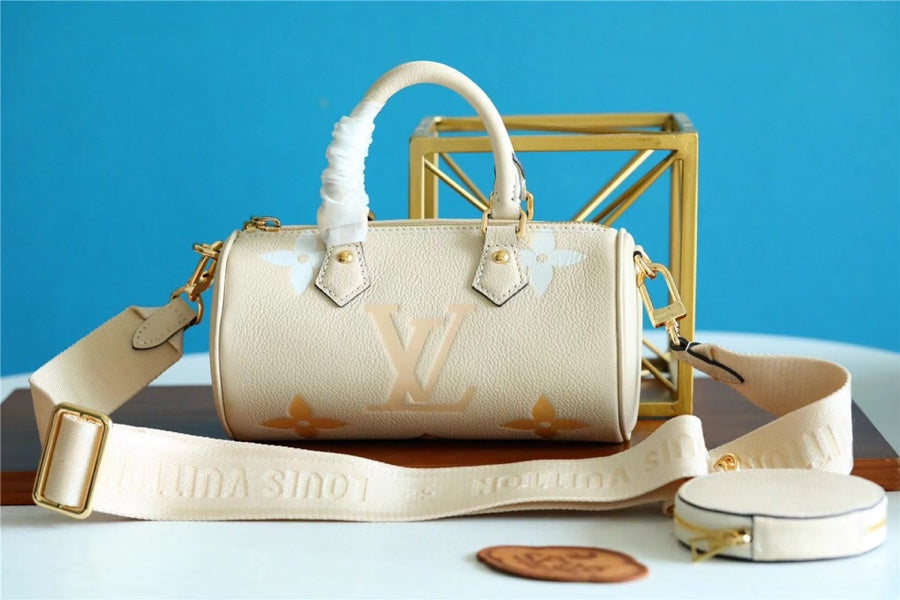 Louis Vuitton Papillon Burberry Monogram Empreinte Beige For Women, Women’s Bags, Shoulder And Crossbody Bags 7.9in/20cm Louis Vuitton