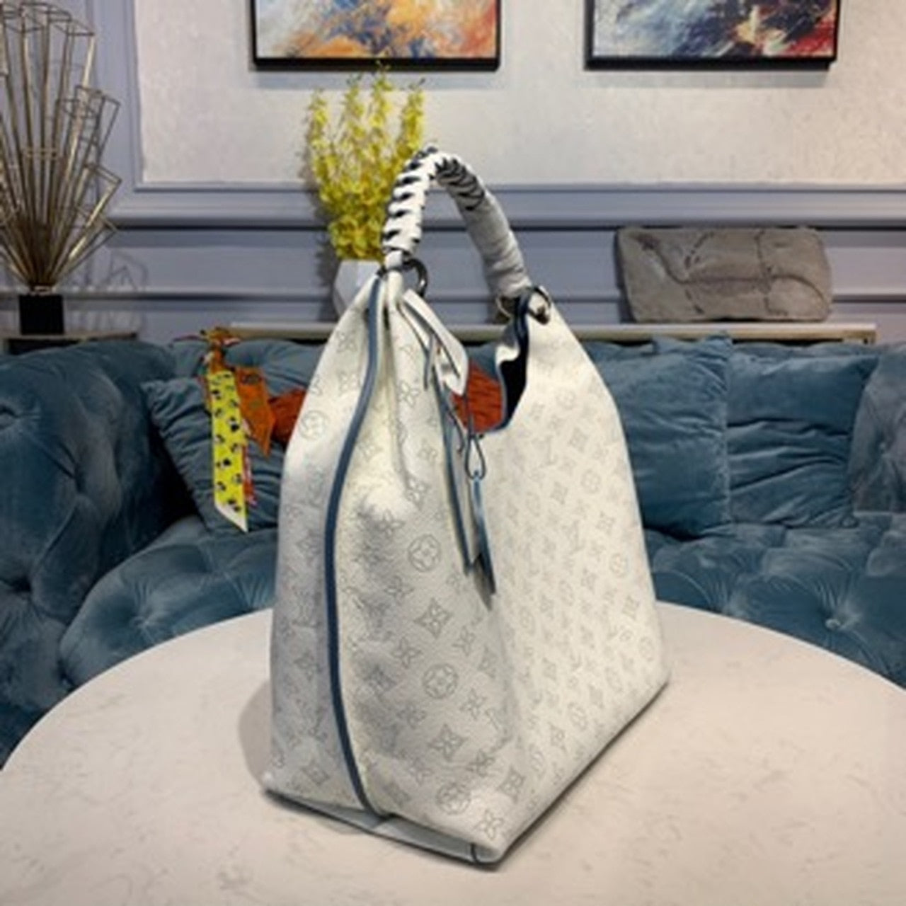 Louis Vuitton Carmel Hobo Bag Ivory For Women,  Shoulder Bags 13.8in/40cm Louis Vuitton