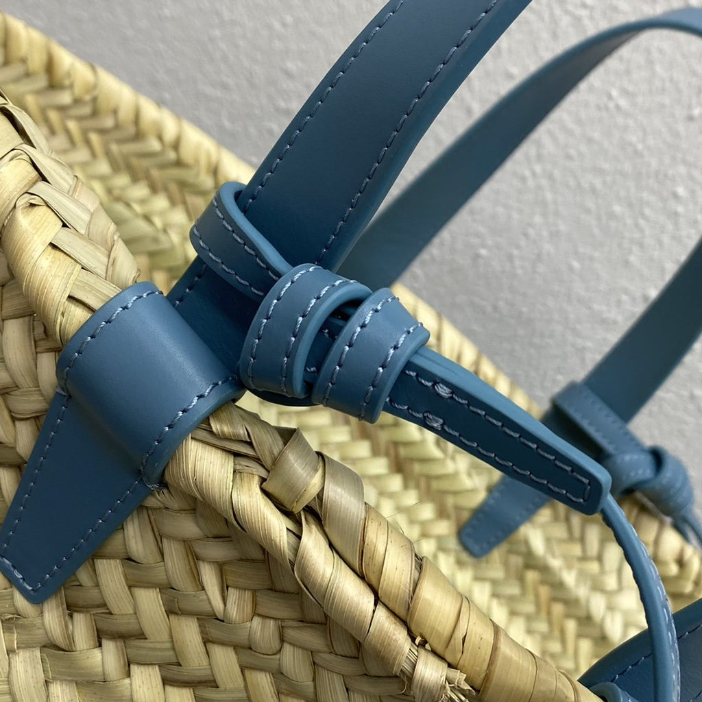 GLAMI Teen Triomphe GLAMI Classic Panier In Palm Leaves And Lizard Blue For Women 8in/20cmÃ‚Â 
