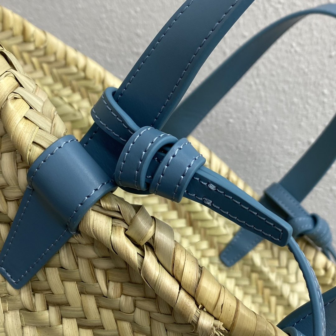 GLAMI Teen Triomphe GLAMI Classic Panier In Palm Leaves And Lizard Blue For Women 8in/20cmÃ‚Â 