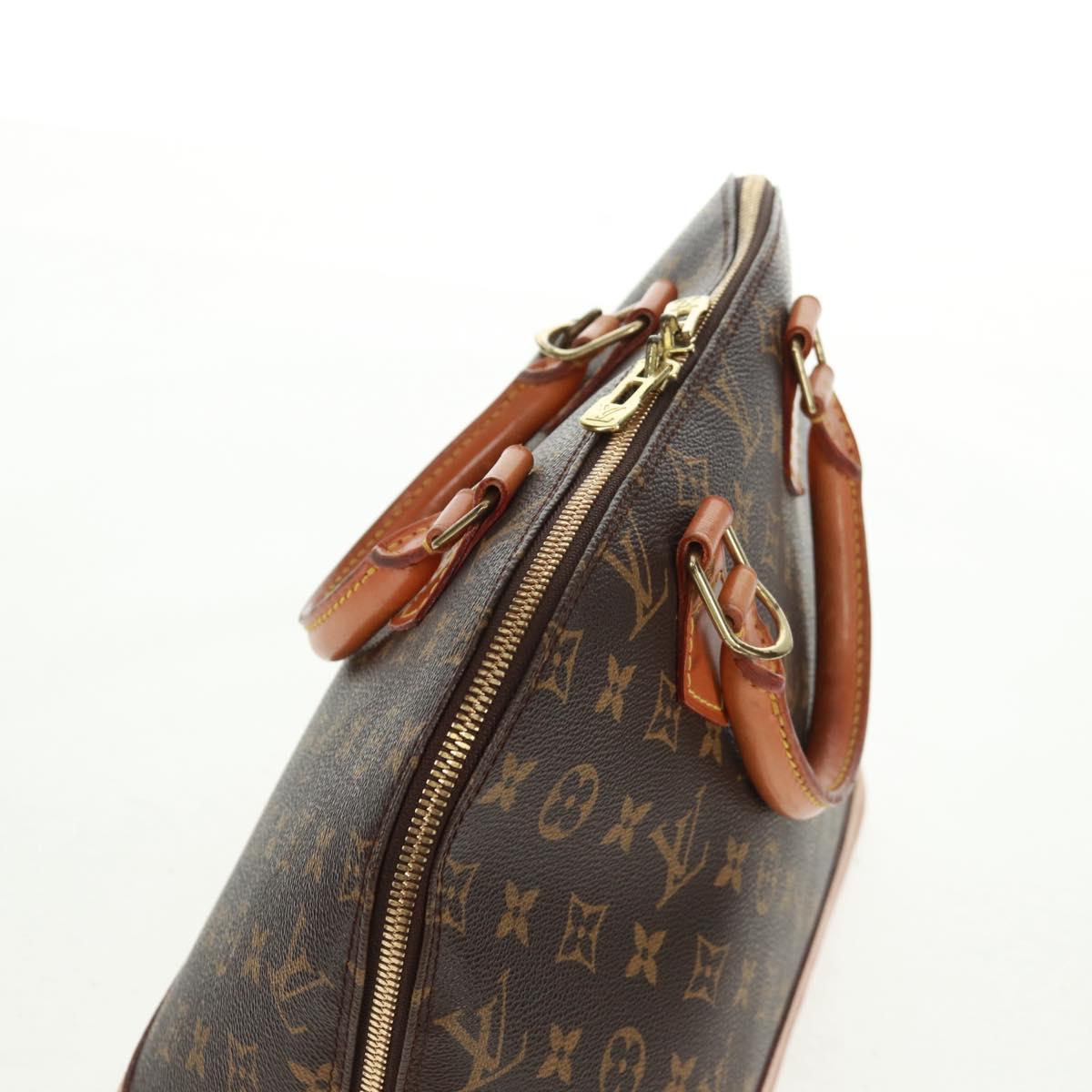 Louis Vuitton Alma Handbag Monogram Canvas Brown Canvas Handbag