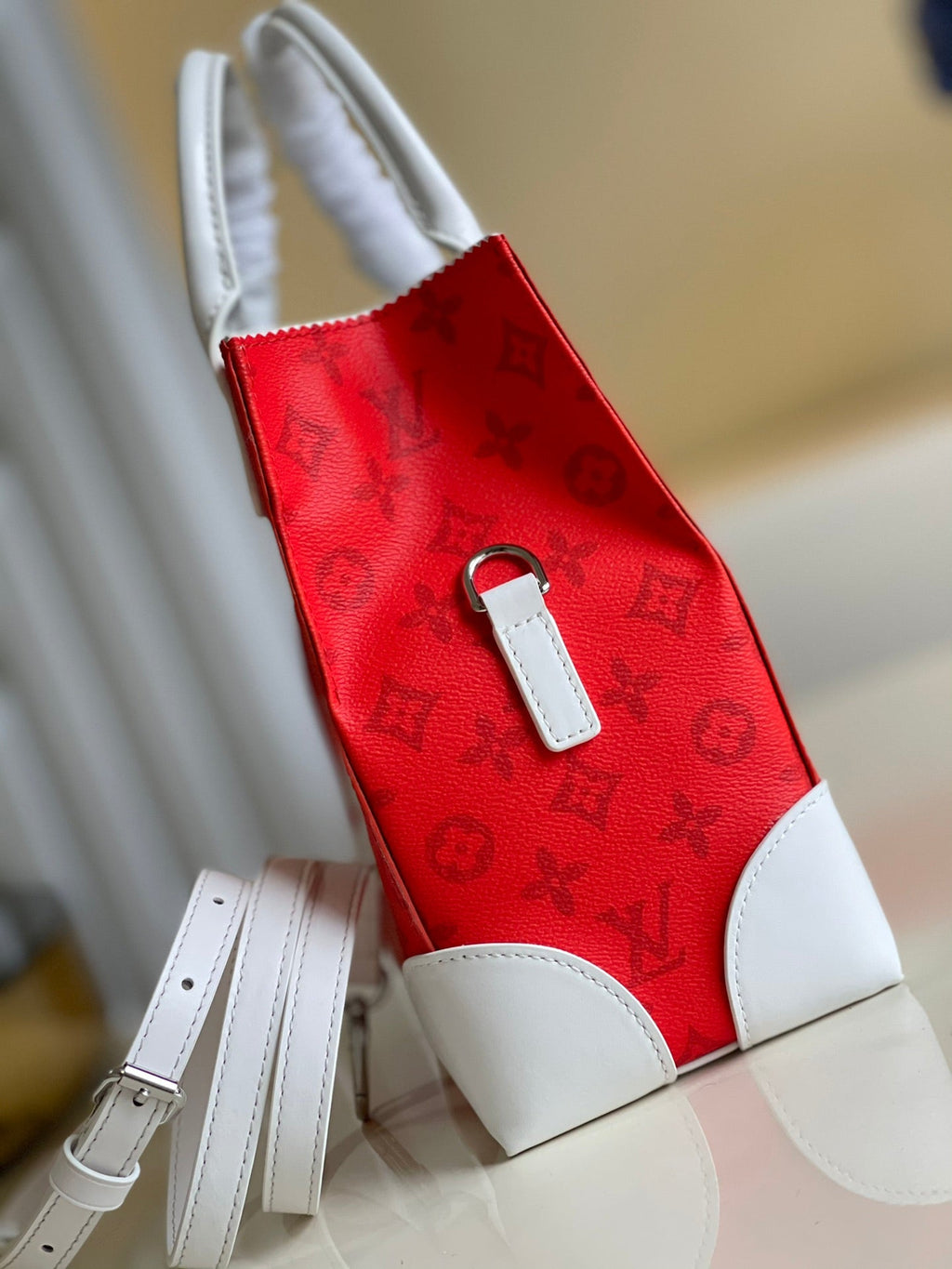 Louis Vuitton Litter Bag Vintage Monogram Canvas Red By Virgil Abloh For Men, Men’s Bags, Shoulder And Crossbody Bags 9.4in/24cm Louis Vuitton