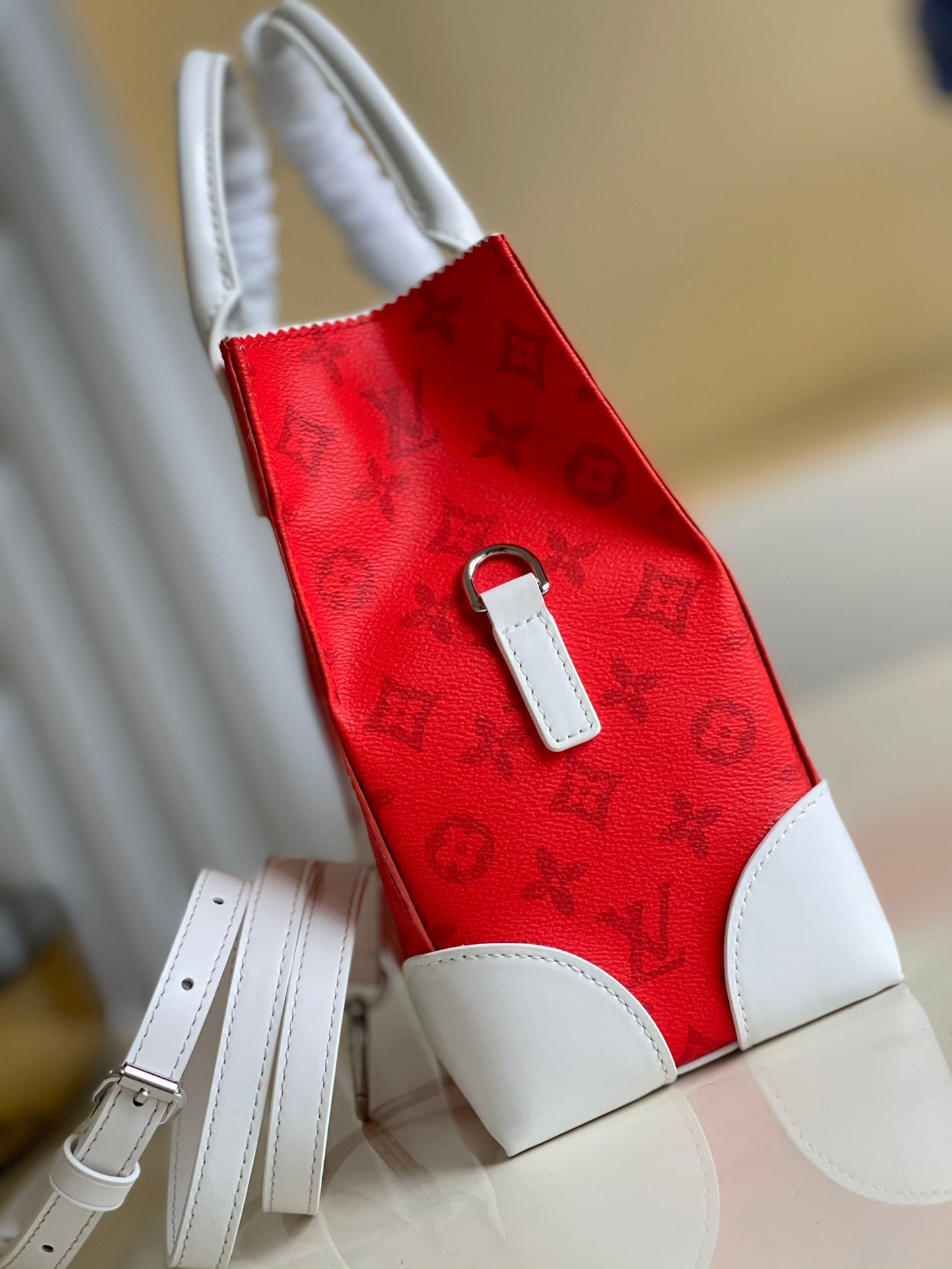 Louis Vuitton Litter Bag Vintage Monogram Canvas Red By Virgil Abloh For Men, Men’s Bags, Shoulder And Crossbody Bags 9.4in/24cm Louis Vuitton