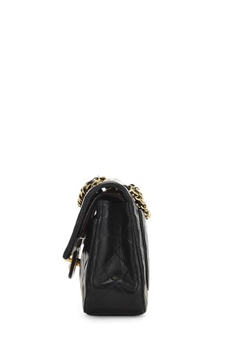 Chanel,  Black Quilted Lambskin Classic Double Flap Small, Black