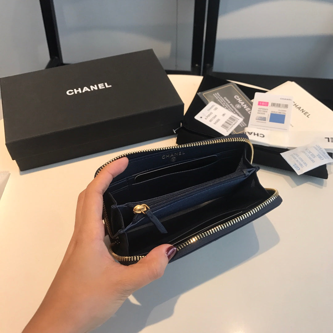 Chanel CHL RED BLACK WALLET 16.5CM