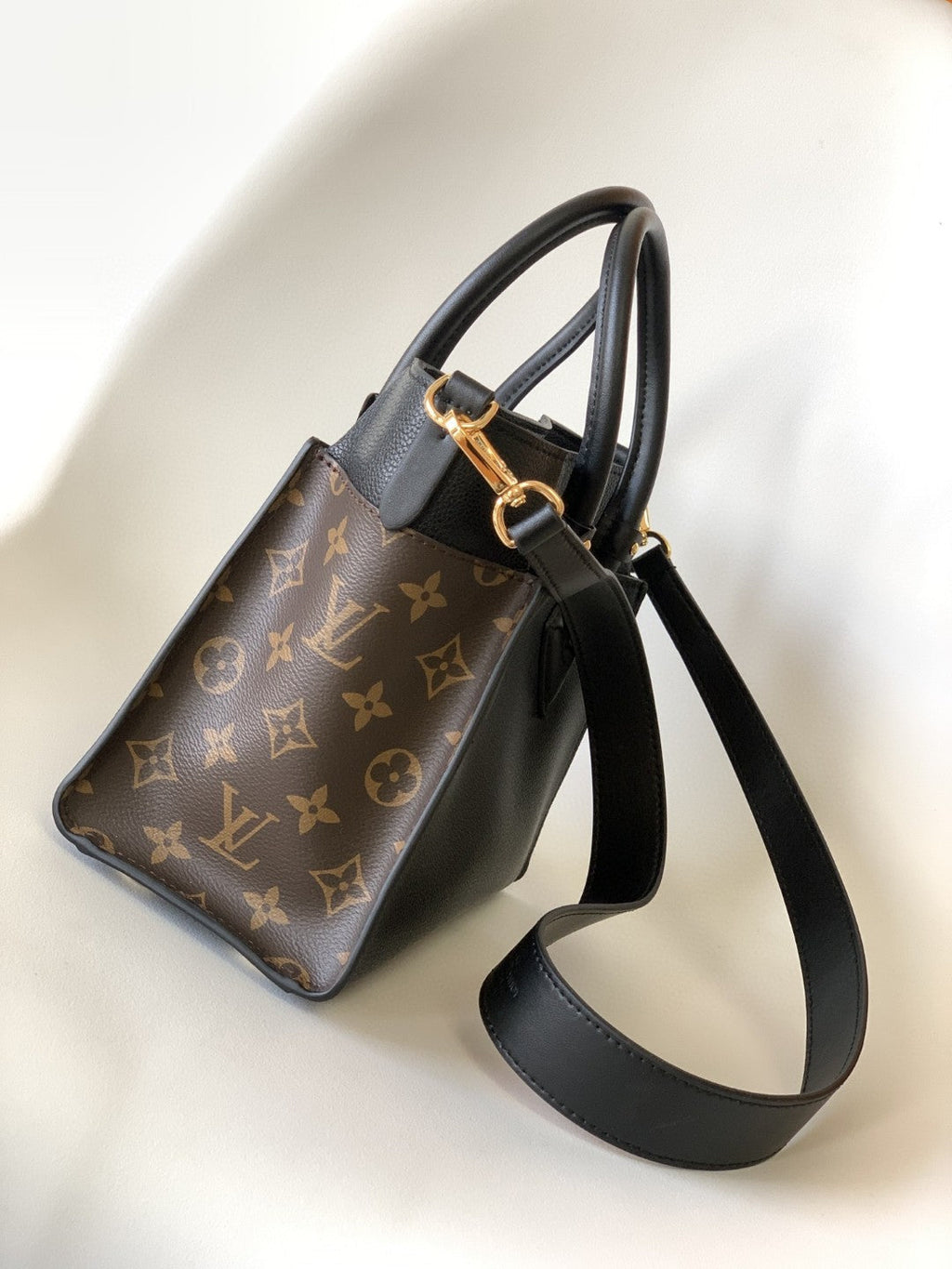Louis Vuitton On My Side PM Tote Bag Monogram Canvas Black For Women,  Shoulder Bags 9.8in/25cm Louis Vuitton M57728