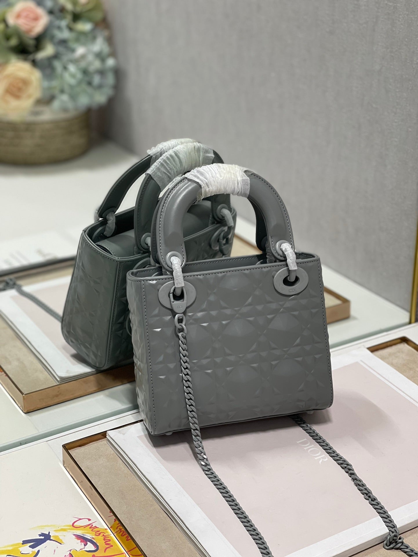 Mini Lady Bag, Dark Grey, For Women WomenÃ¢â‚¬â„¢s Handbags, Crossbody Bags, 17cm CD