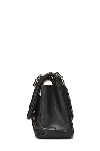 Chanel,  Black Quilted Lambskin New Classic Jumbo, Black