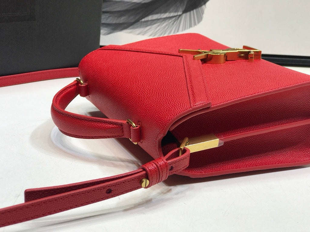 YSSL Cassandra Medium Top Handle Bag Red For Women 9in/24.5cm YSL Â 