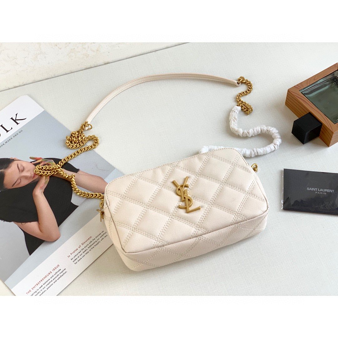 Saint Laurent Becky Crossbody Bag White For Women 7in/18cm YSL P00555149
