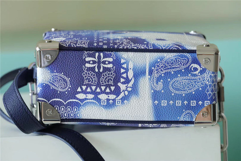 Louis Vuitton Mini Soft Trunk Monogram Bandana Blue For Men, Bags, Shoulder And Crossbody Bags 7.3in/18.5cm Louis Vuitton M20557