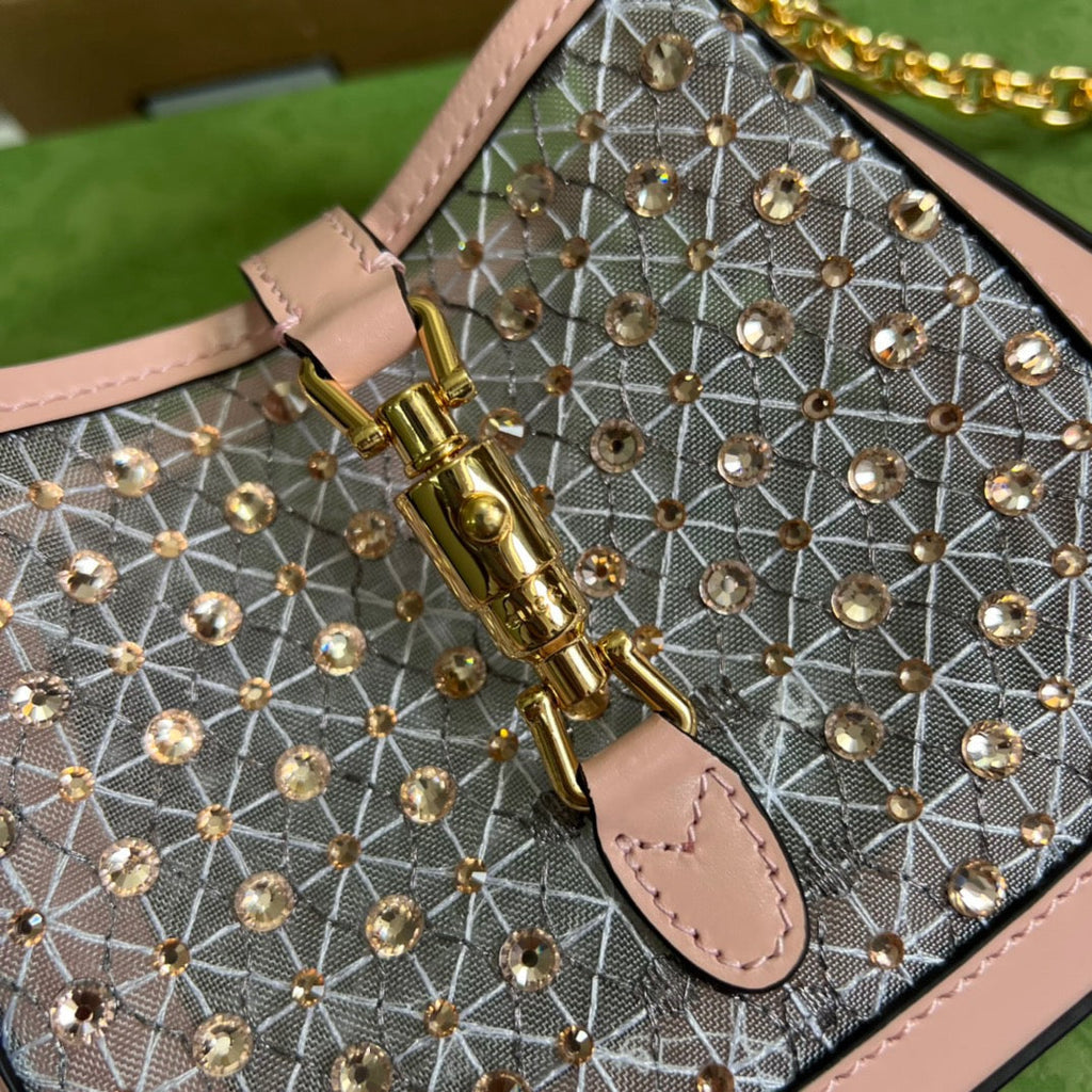 Gucci Jackie 1961 Mini Shoulder Bag Light Pink For Women, Women’s Bags 7.5in/19cm Gucci