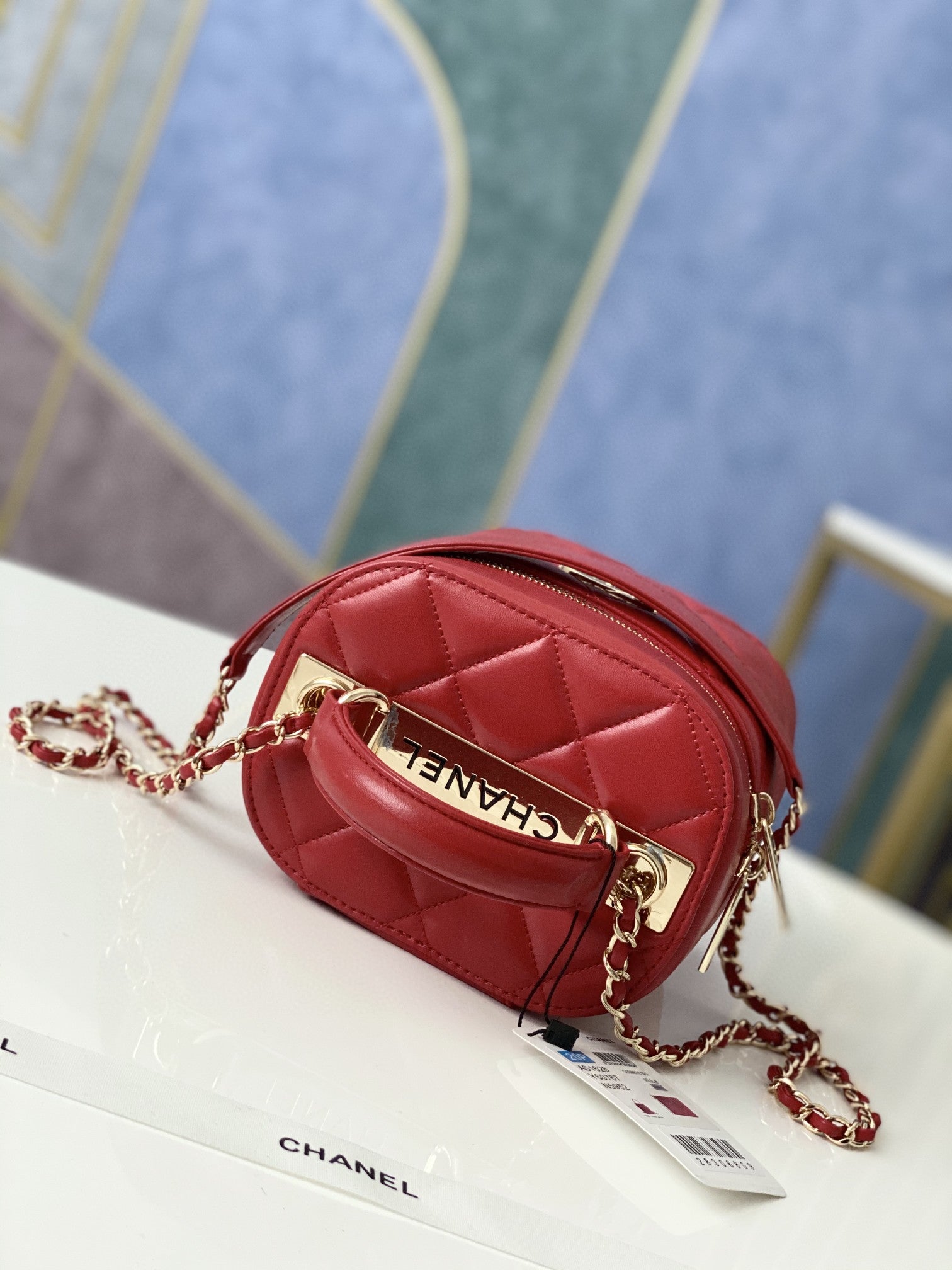 Chanelouis Vuittonanity Case Gold Hardware Burgundy For Women, Women’s Handbags, Shoulder Bags 9.4in/24cm 