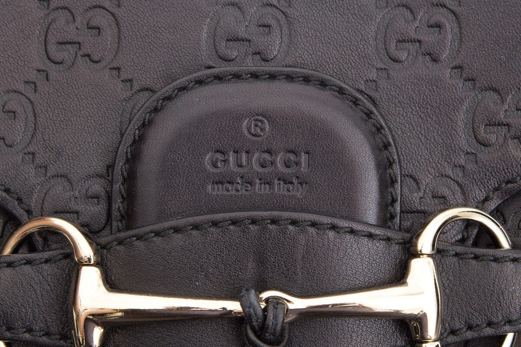Gucci Black Guccissima Chain Shoulder Handbag