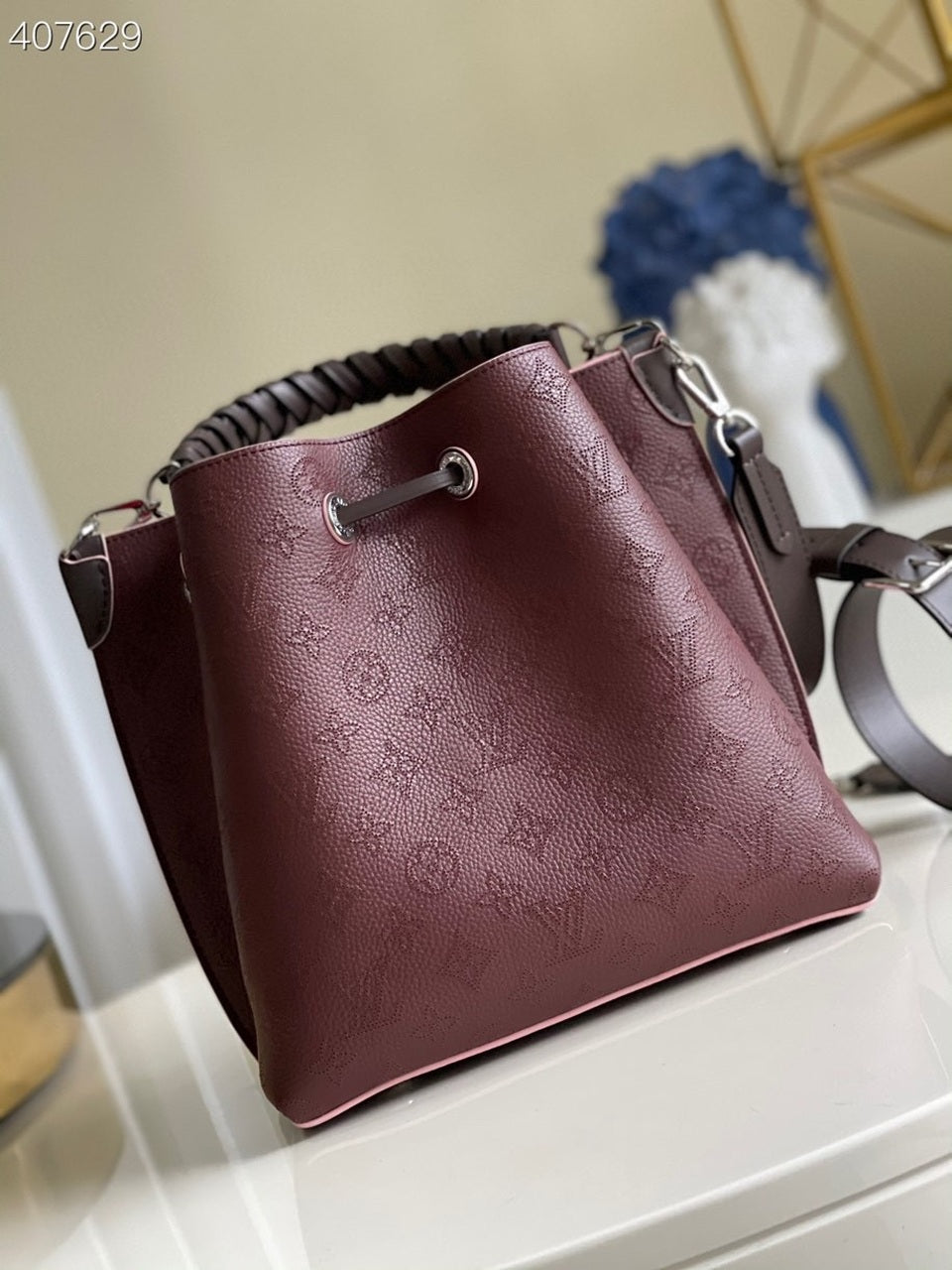 Louis Vuitton Muria Bucket Bag For Women, Women’s Handbags, Shoulder And Crossbody Bags Burgundy 9.8in/25cm Louis Vuitton