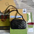 Gucci Marmont Matelasse Shoulder Bag Black For Women, Women’s Bags 9.5in/24cm Gucci