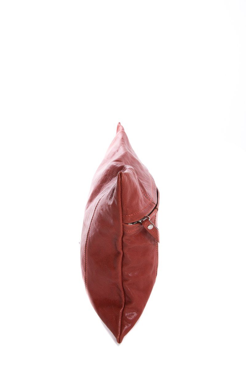 Brunello Cucinelli Brick Red Patent Leather Clutch