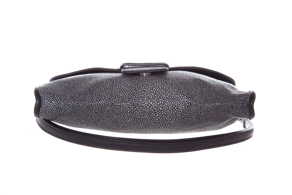 Longchamp Black Leather Shoulder Bag